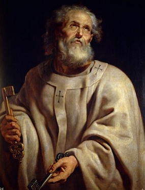 Pintura representando S&atilde;o Pedro Ap&oacute;stolo