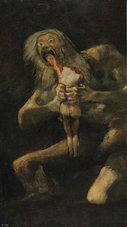 Saturno devorando seu filho de Francisco Goya