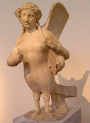Estátua de uma sereia grega