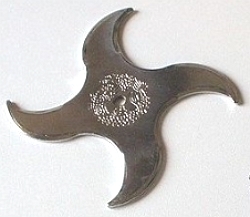 Foto de um shuriken, estrela de arremesso, ninja