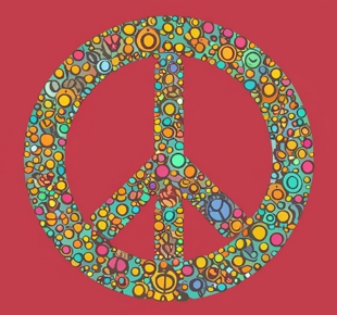S&iacute;mbolo da paz do movimento hippie