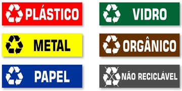 Cores e s&iacute;mbolos da reciclagem