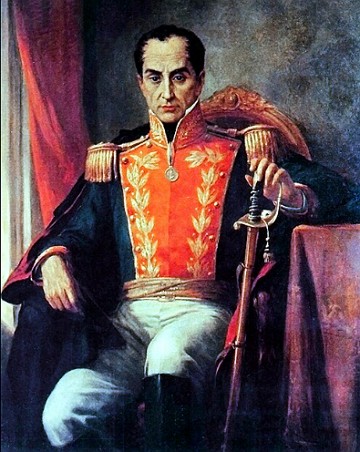 Simon Bolivar, l&iacute;der da independ&ecirc;ncia da Bol&iacute;via