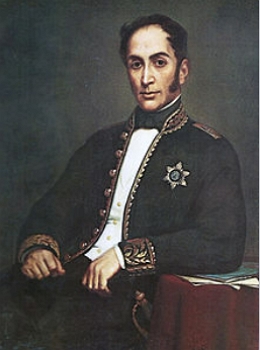 Retrato pintado de Sim&oacute;n Bol&iacute;var