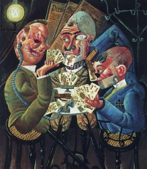 Pintura de homens jogando cartas