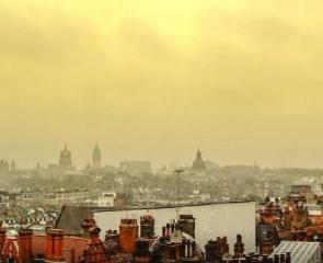 Foto do smog sobre a cidade de Londres.