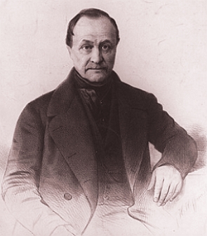 Foto antiga do sociol&oacute;go e fil&oacute;sofo Auguste Comte