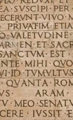Exemplo de um texto escrito em latim
