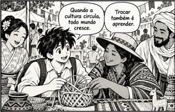 Tirinha sobre globalização e cultura Tirinha sobre globalização e cultura