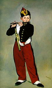 Pintura O Tocador de P&iacute;faro de &Eacute;douard Manet