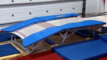 Foto de um trampolim utilizado nas competi&ccedil;&otilde;es