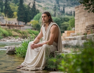 Imagem mostrando um homem tranquilo e calmo, num ambiente de paz