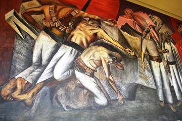 A Trincheira, mural art&iacute;stico de Orozco