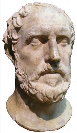 Busto do escritor grego Tuc&iacute;dides