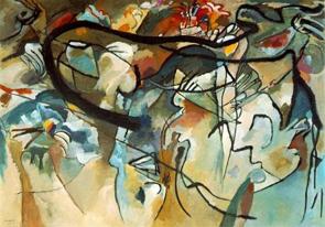 O &uacute;ltimo julgamento, obra abstrata de Kandinsky