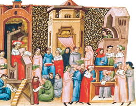 Aula numa Universidade Medieval