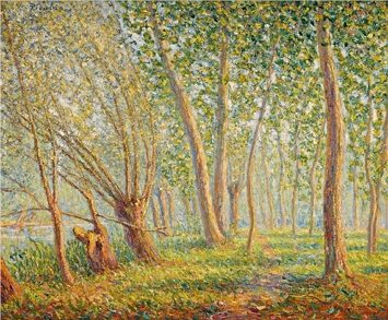 Pintura mostrando v&aacute;rios salgueiros
