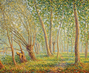 Pintura mostrando v&aacute;rios salgueiros