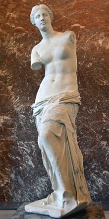 Foto da escultura V&ecirc;nus de Milo