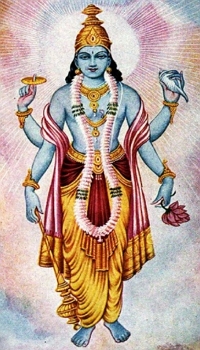 Imagem da divindade Vishnu do hinduísmo