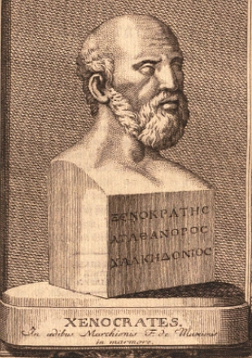 Pintura de um busto do fil&oacute;sofo Xen&oacute;crates