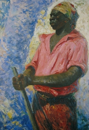 Pintura retratando o líder Zumbi dos Palmares